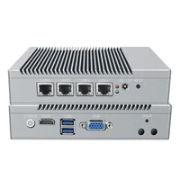 fanless mini rugged pc intel j1900 j4125 quad core ddr42 4 lan 2wifi hole industrial computer vpn firewall router for gaming