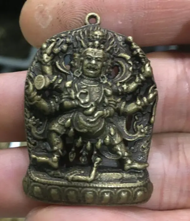 Амулет бронзовая латунь тибетский Будда Зеленый Лотос амулет кулон guanyin Maitreya