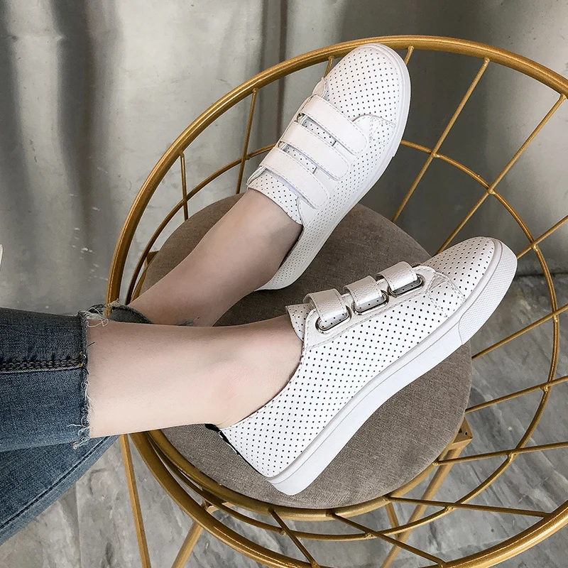 Женские кроссовки из ПУ кожи на высокой платформе | Обувь