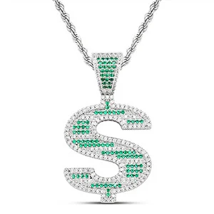 

New cartoon personalized Coin Pendant solid micro inlaid with color zircon tide brand men's and women's Necklace Jewelry