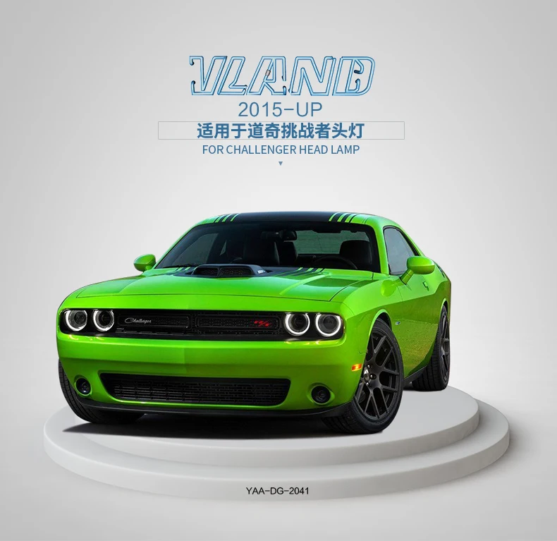 AKD автомобильный Стайлинг для Dodge Challenger фары- Challenger светодиодный Светодиодный фонарь Drl Bi Xenon автомобильные аксессуары