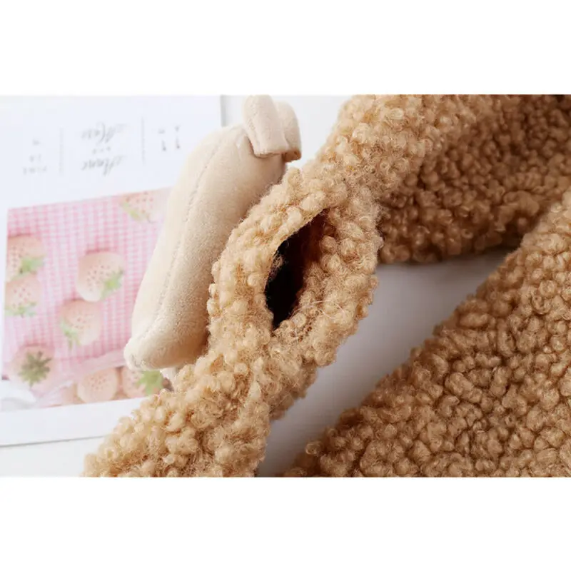 Детский шарф милый зимний детский кольцо для девочек однотонный плюшевый