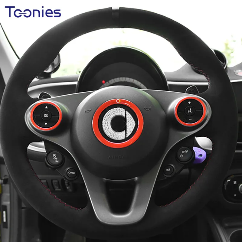 Украшение на руль автомобиля эпоксидная наклейка для Mercedes Smart 453 Fortwo Forfour