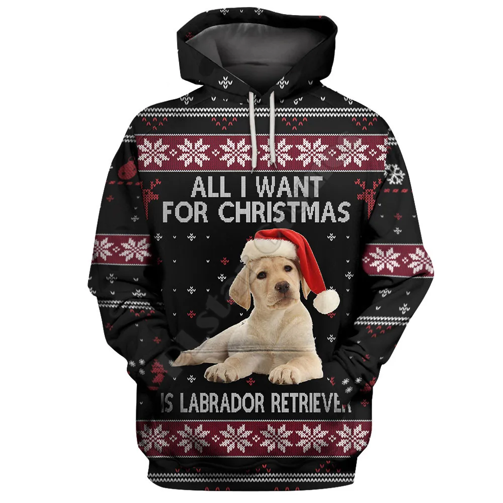 

All I Want For Christmas Is Labrador 3D Printed Hoodies Fashion Pullover Men For Women Sweatshirts Sweater Cosplay Costumes