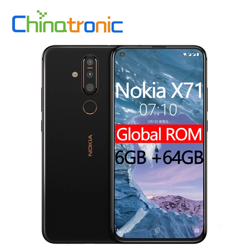 Мобильный телефон с глобальной прошивкой Nokia X71 6GB 64GB Android P 4G FDD LTE 6 39 &quot19:9 FHD + Snapdragon