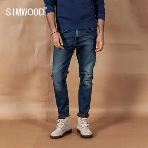 Джинсы SIMWOOD мужские, модные, порванные, высокого качества, большие размеры, весенне-зимние, 190361