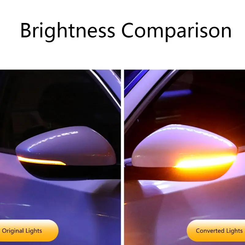 2 шт. автомобильный индикатор для зеркала заднего вида лампа стример полоса течет