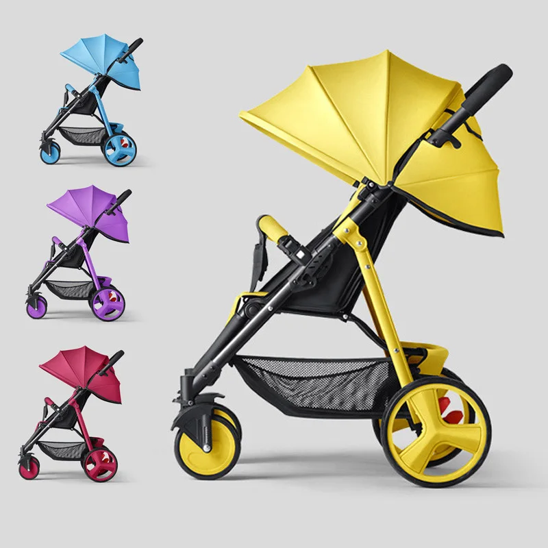 SLD Ultra-light Baby Stroller Portable Folding for Bebe Newborn  Travel Carriages Steel Frame EVA Wheels Can be on plane pram