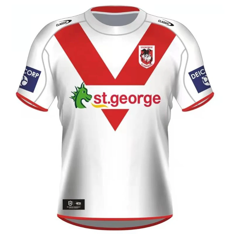 

2021 St George Illawarra Dragons Rugby Home Men's Jersey Sport T-Shirt S-5XL