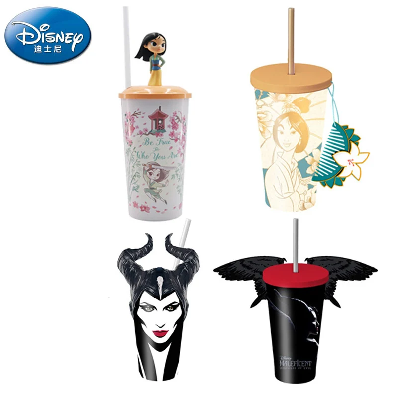 Оригинальный Disney Принцесса Мулан Малефисента Симпатичные соломенная чашка