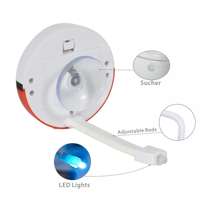 Светодиодный Туалет светильник PIR с присоской движения Сенсор ночника 8 цветов