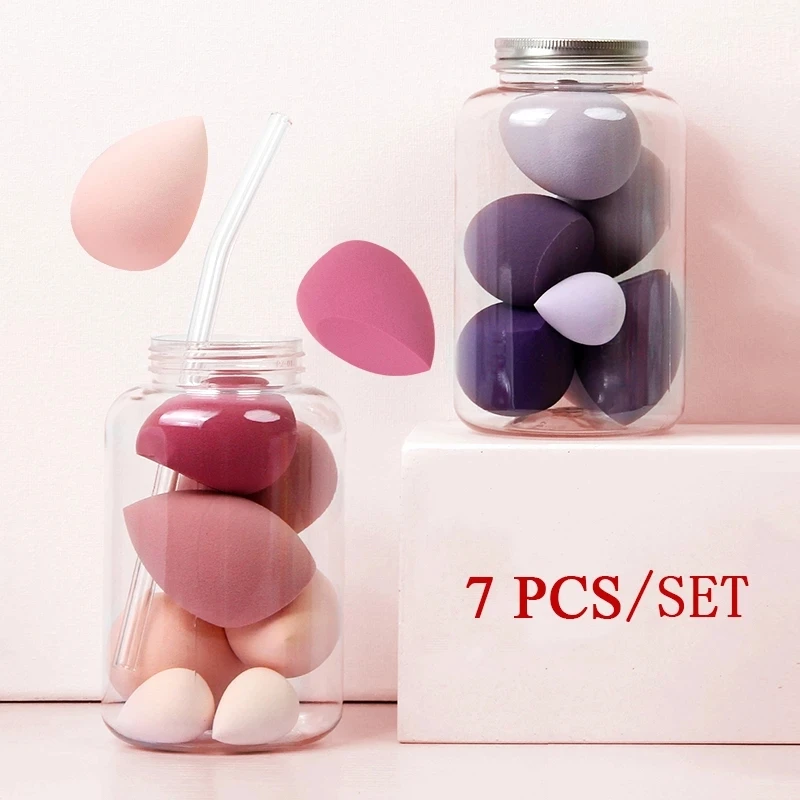 Косметический спонж 7pcs макияж губка в форме капли воды супер мягкий пуф Красота