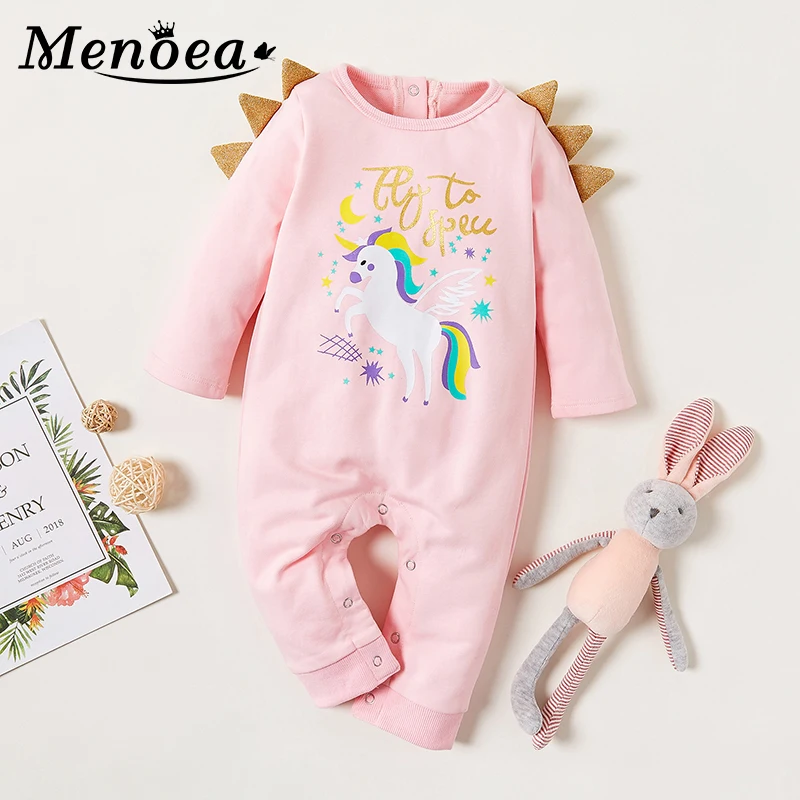 Menoea/Одежда для маленьких девочек Сезон осень зима Боди малышей Детские