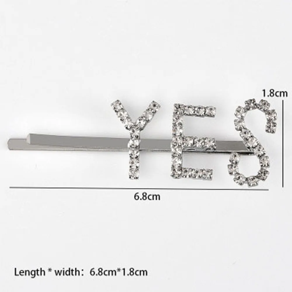 1 шт. буквы со стразами заколки металлические для волос Заколки головные уборы