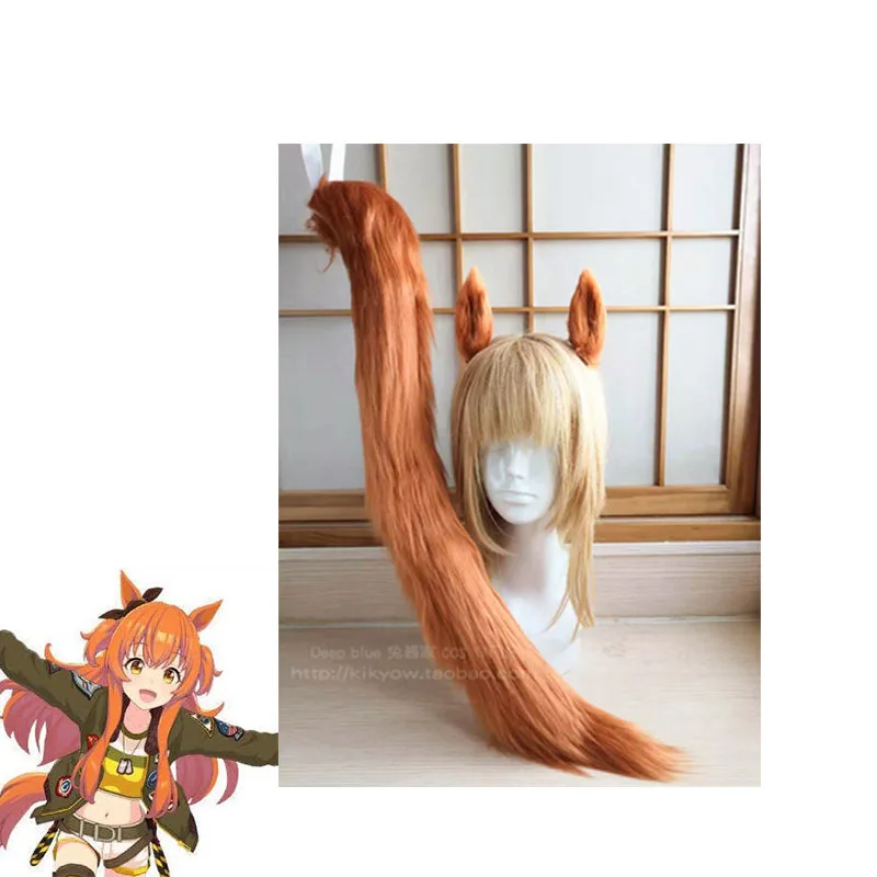 

2021 аниме красивая обувь в стиле Дерби Mayano Топ пистолет оранжевый хвост уха аксессуары для косплея опора для Хэллоуина вечерние Косплей