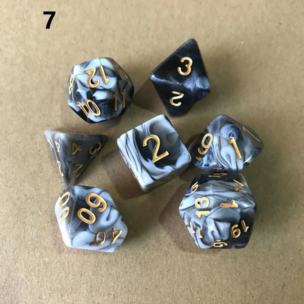 Новое поступление акриловые игральные кости DND комплект dobbelstenen dados ролевые игры в