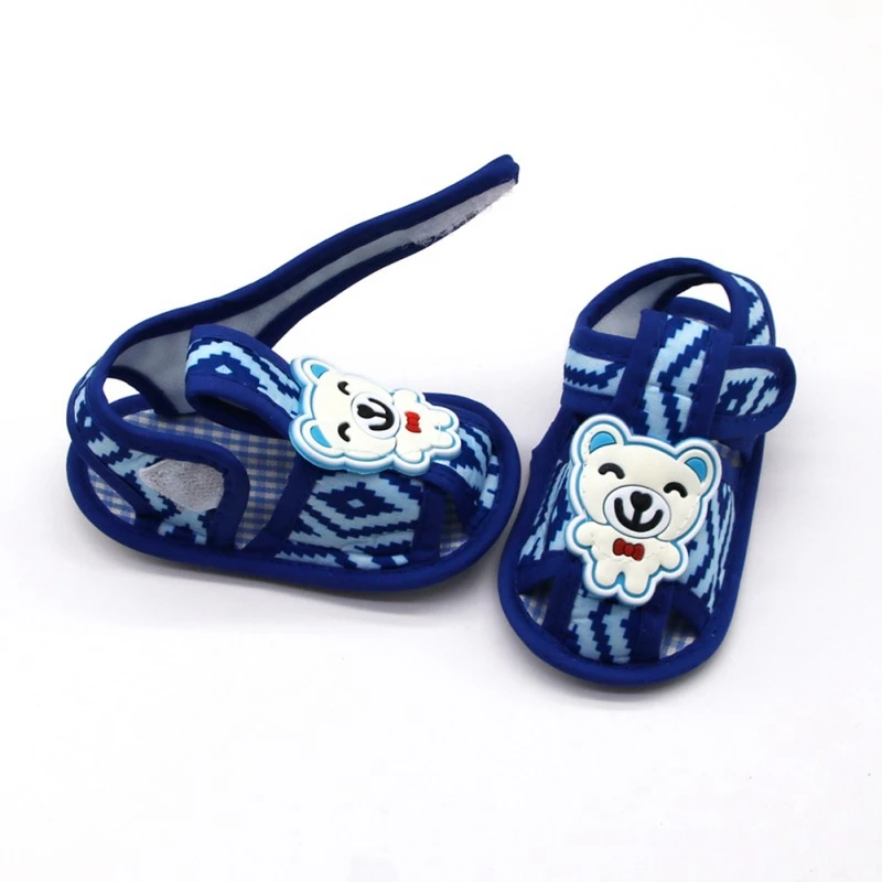 Босоножки хлопковые для новорожденных повседневные мягкие сандалии с принтом