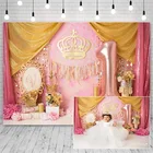 Avezano фоны для фотосъемки на день рождения вечерние Baby Shower Подарки корона цветок декор принцесса баннеры на задний фон для фото студии