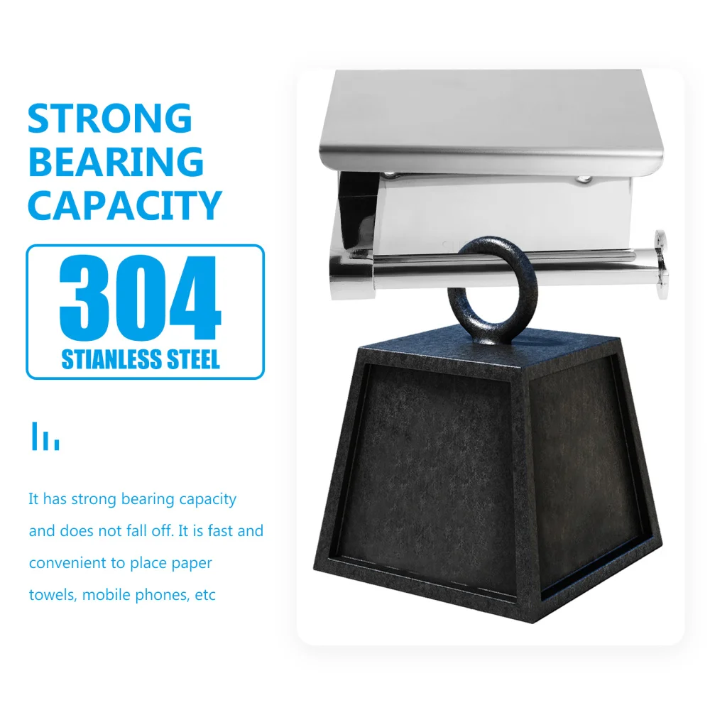 

1PC Practical Bathroom Roll Paper Holder Multi-function Mobile Phone Rack