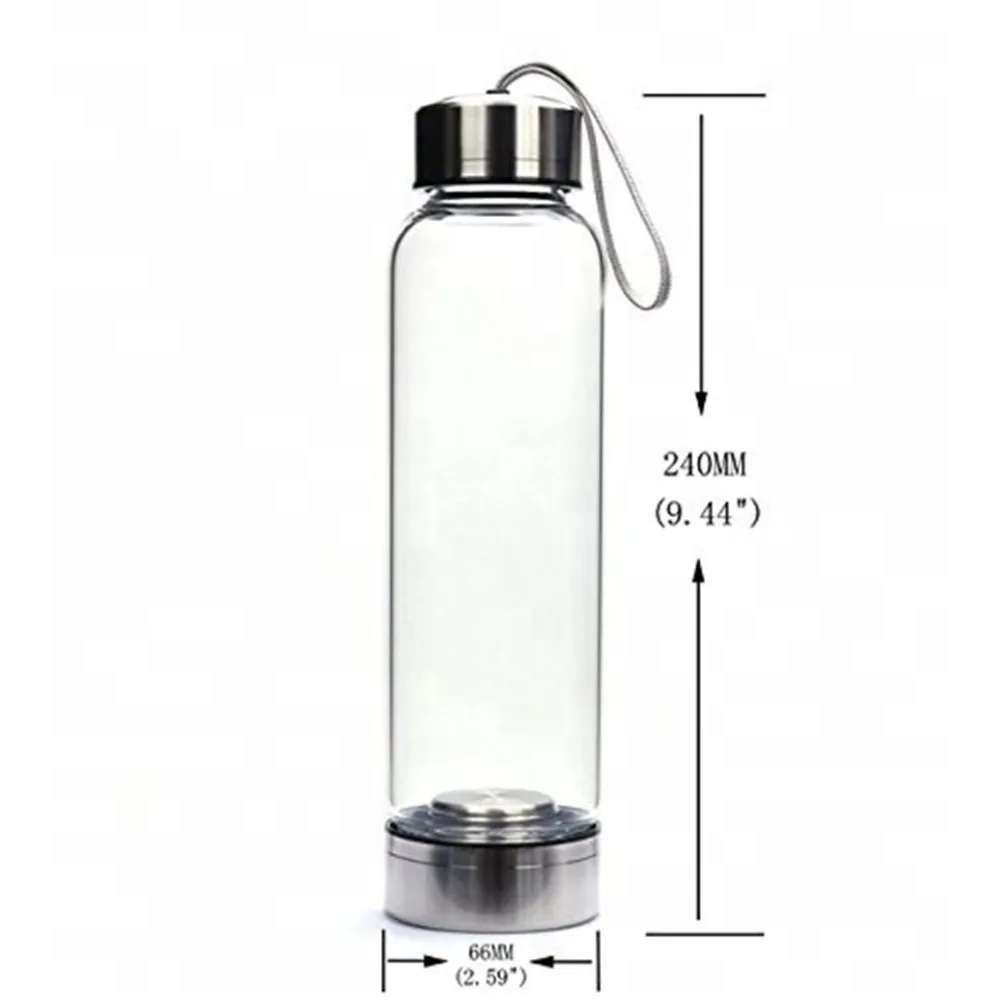 

Hot Sale Natural Quartz Gemstone Glass Water Bottle Direct Drinking Cup Glass Crystal Obelisk Wand Healing Wand Bottle with Rope