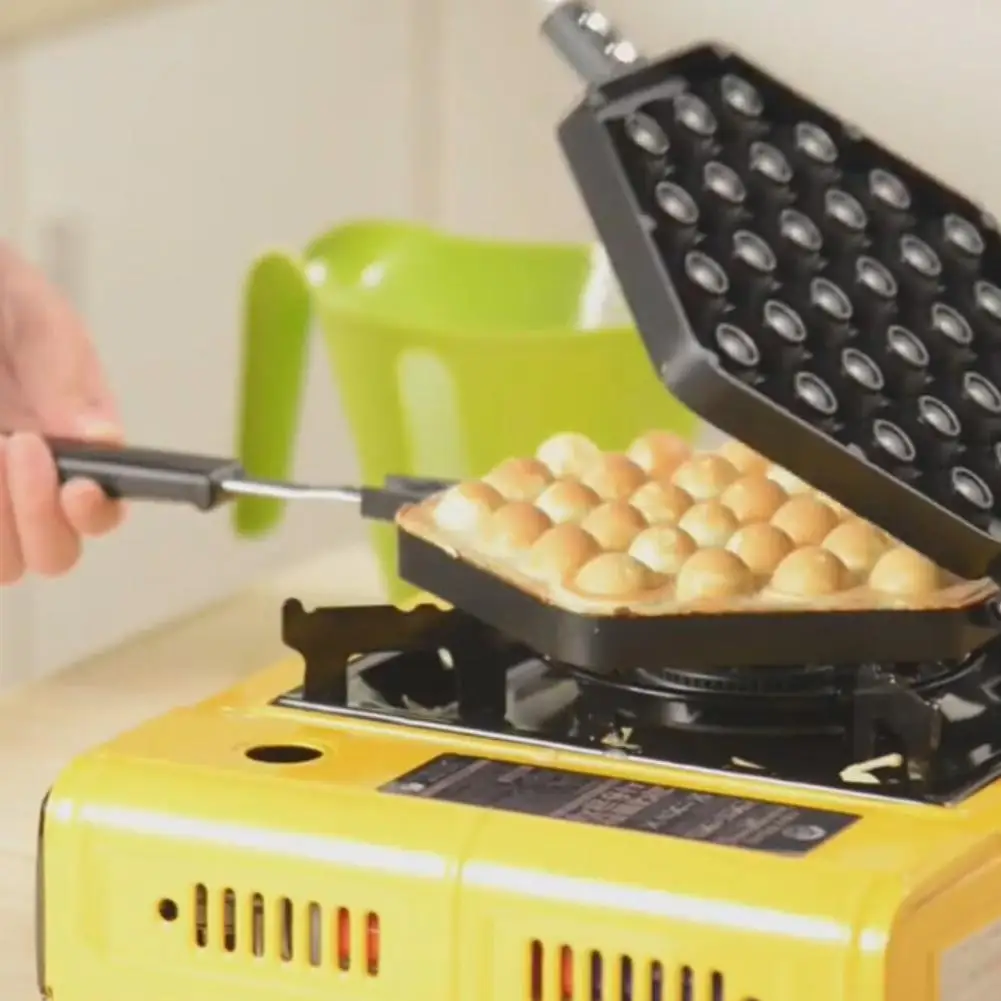 

Household Bubble Waffle Maker Bakeware Cutter Egg Muffin Machine Iron Eggettes Commercial Gas Non-stick Plate Mold Baking Tool
