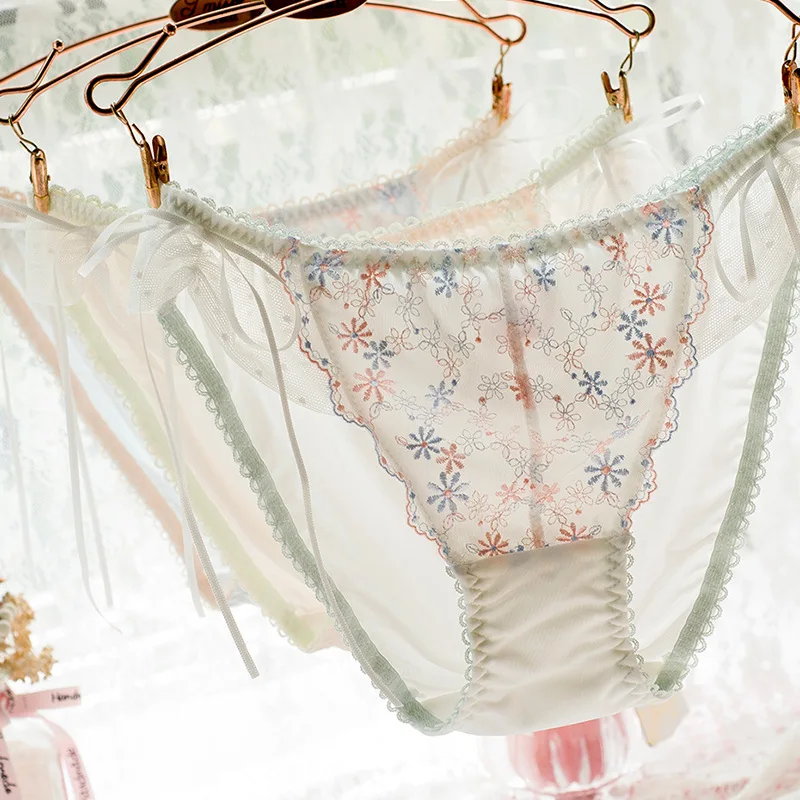 Японское цветочное нижнее белье в стиле &quotЛолита&quot трусики женские сексуальные