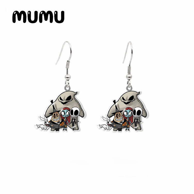 Висячие серьги Кошмар перед Рождеством акриловые Салли Джек ювелирные изделия
