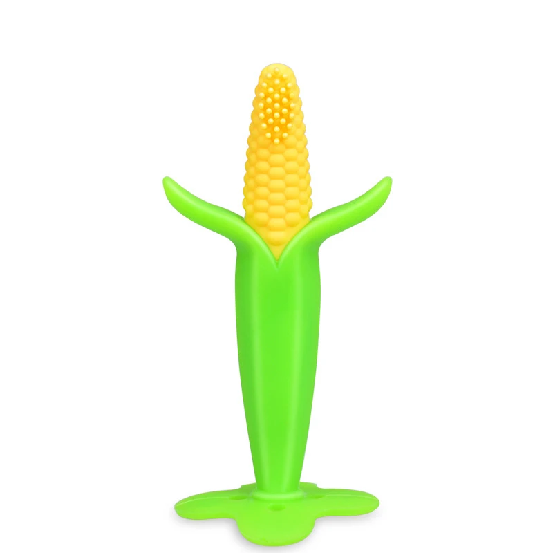 Детский Прорезыватель для зубов в виде фруктов банан форме кукурузы силиконовые