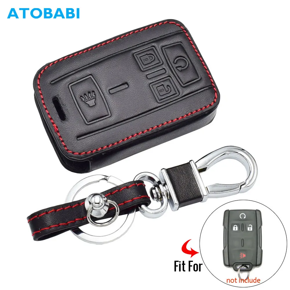 Кожаный чехол для ключей автомобиля для GMC Sierra Canyon Chevrolet Colorado Silverado Smart Keyless дистанционный брелок крышка авто брелок защитная сумка