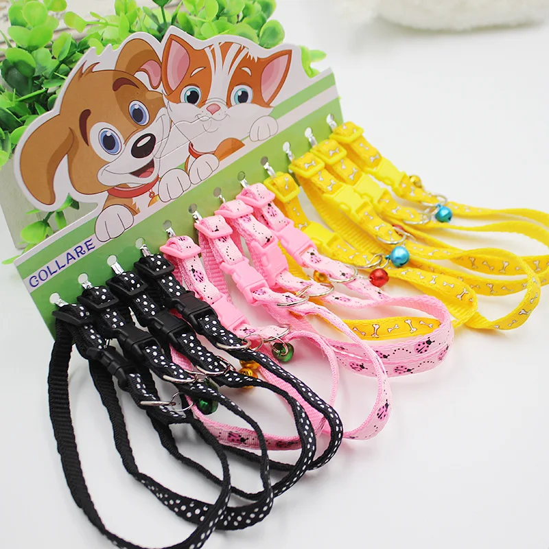 Ожерелье с колокольчиком для домашних животных милый брезентовый принт