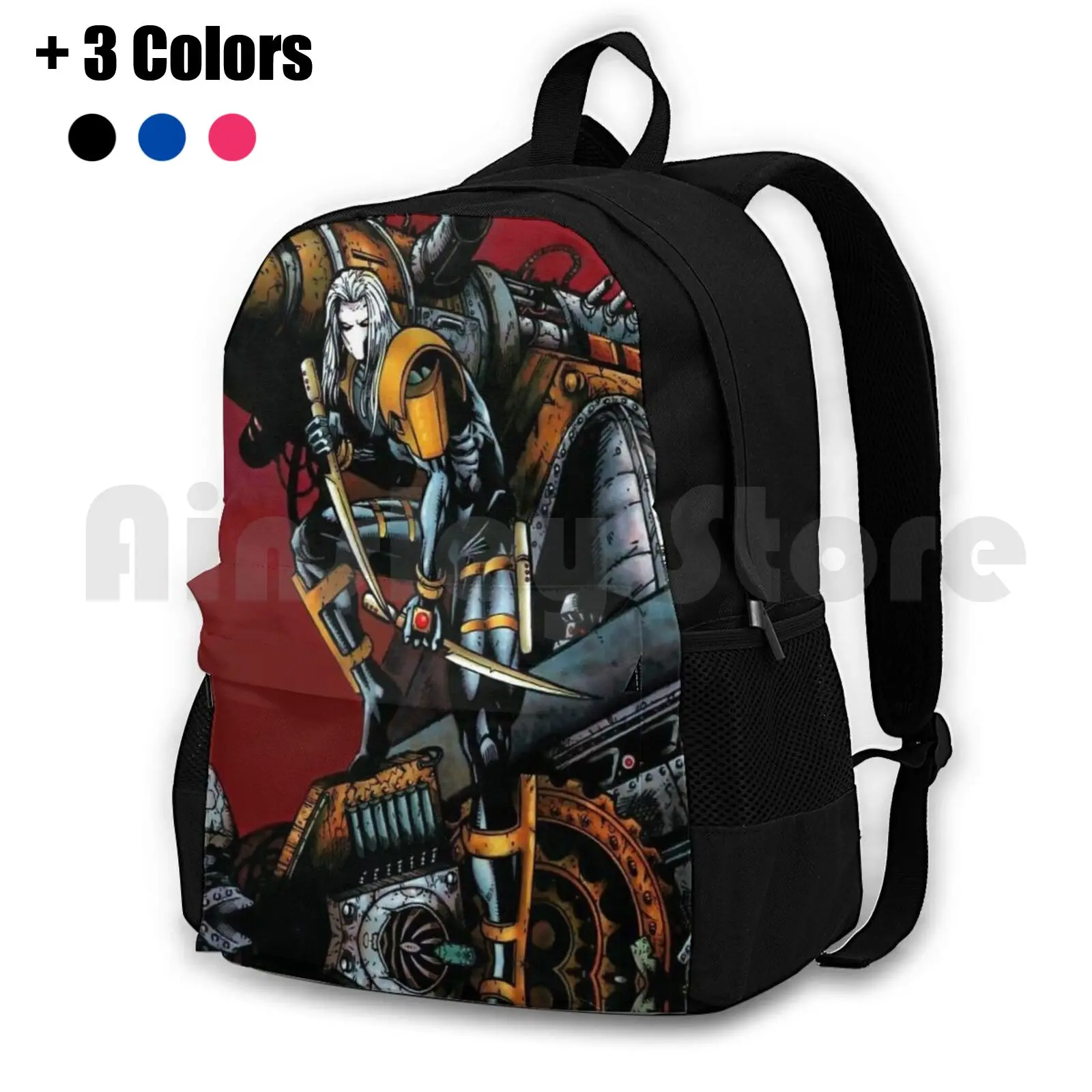 

Hesser Original Character Outdoor Hiking Backpack Waterproof Camping Travel Superhero Comic Books Comics Sci Fi Creatures