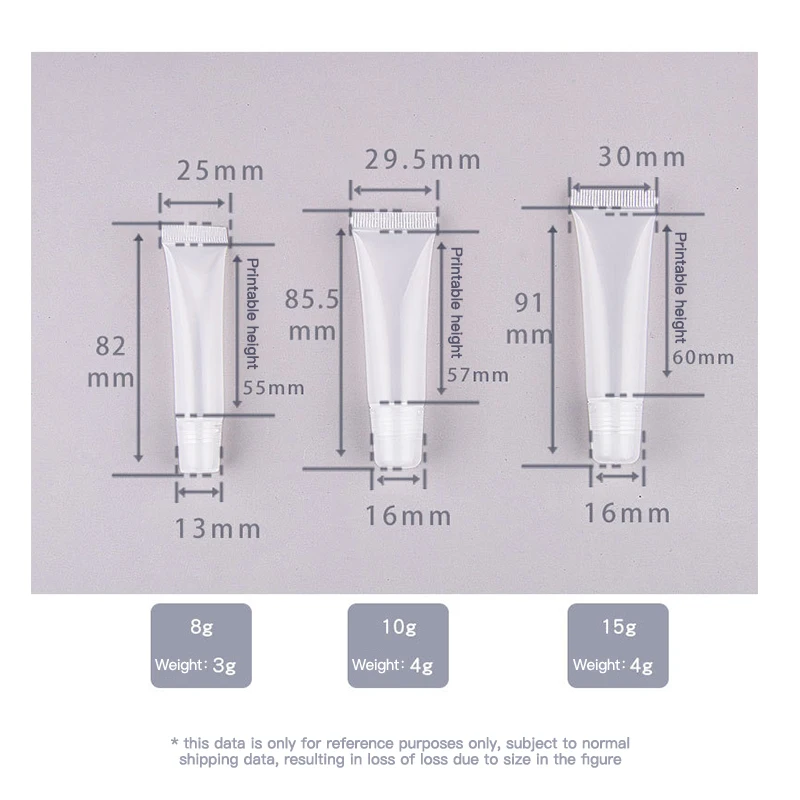10Pcs 15/10/8ml Empty Lipstick Tube Lip Balm Soft Tube Clear Lip Gloss Container Makeup Squeeze Clear Lipgloss Portable Bottle images - 6