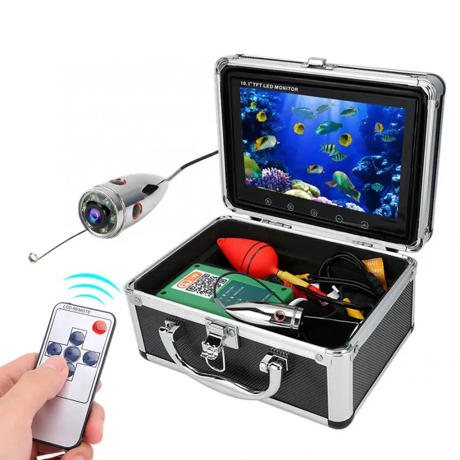 100-240V 10.1in 1000TVL HD, Wi-Fi, 164ft 6LED Широкий формат IP68 подводный Камера Водонепроницаемая подводная камера