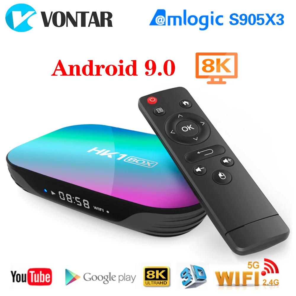 2020 HK1 коробка 8K Android 9 0 Amlogic S905X3 4 Гб 64 ТВ приставка двойной Wifi 4K Youtube Смарт 4G 32G