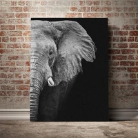 wall art poster and prints animal elephant canvas painting home decor modular black white picture wall decor living room decor