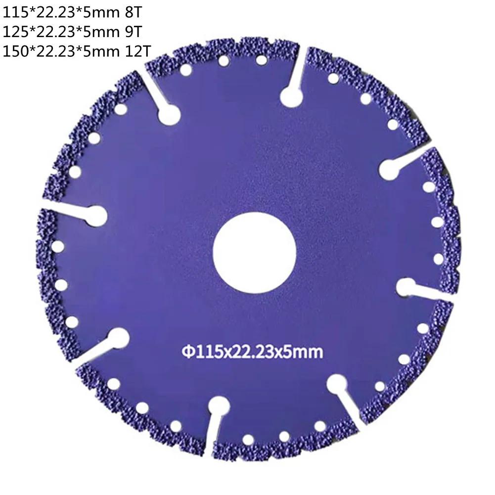 115/125/150mm Diamond Saw Blade Vacuum Brazed Multi-Purpose Cutting Disc For Steel Metal Stone PVC Tile Angle Grinder Accessory