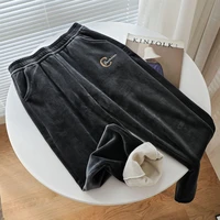 winter fleece womens pants warm harem sweatpants y2k harajuku oversize korean fashion urban trouser suits za 2021 women autumn