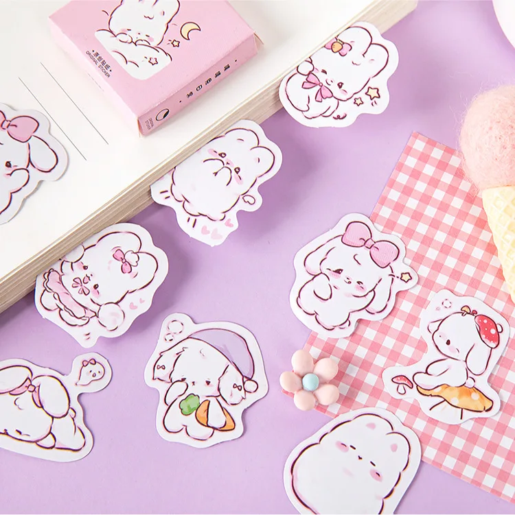 45 шт./кор. милый кролик ежедневно Kawaii декоративные наклейки планировщик для