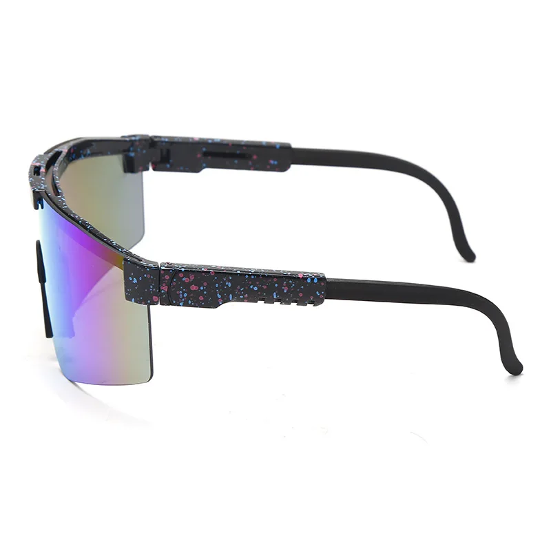 

Women's Men's Large-Frame Personality Outdoor Cycling Sunglasses Colorful Full-Scale Electroplating Real Film Sports Glasses