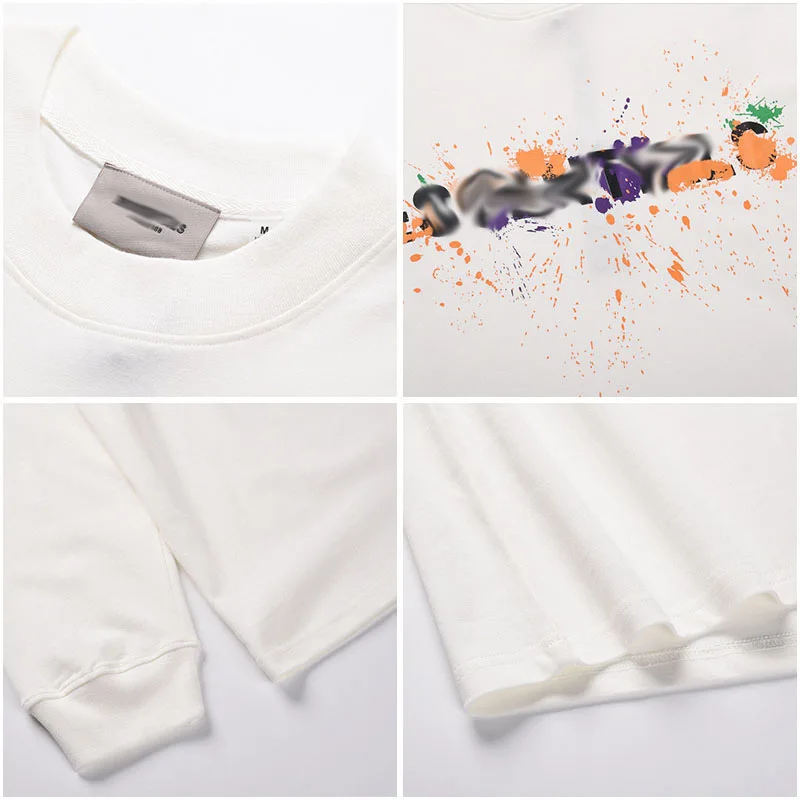 

Essentials Round Neck bottoming Shirt Spoof Graffiti Printed T-shirt 100% Cotton Long-Sleeve Shirt High Street Loose Long-Sleeve