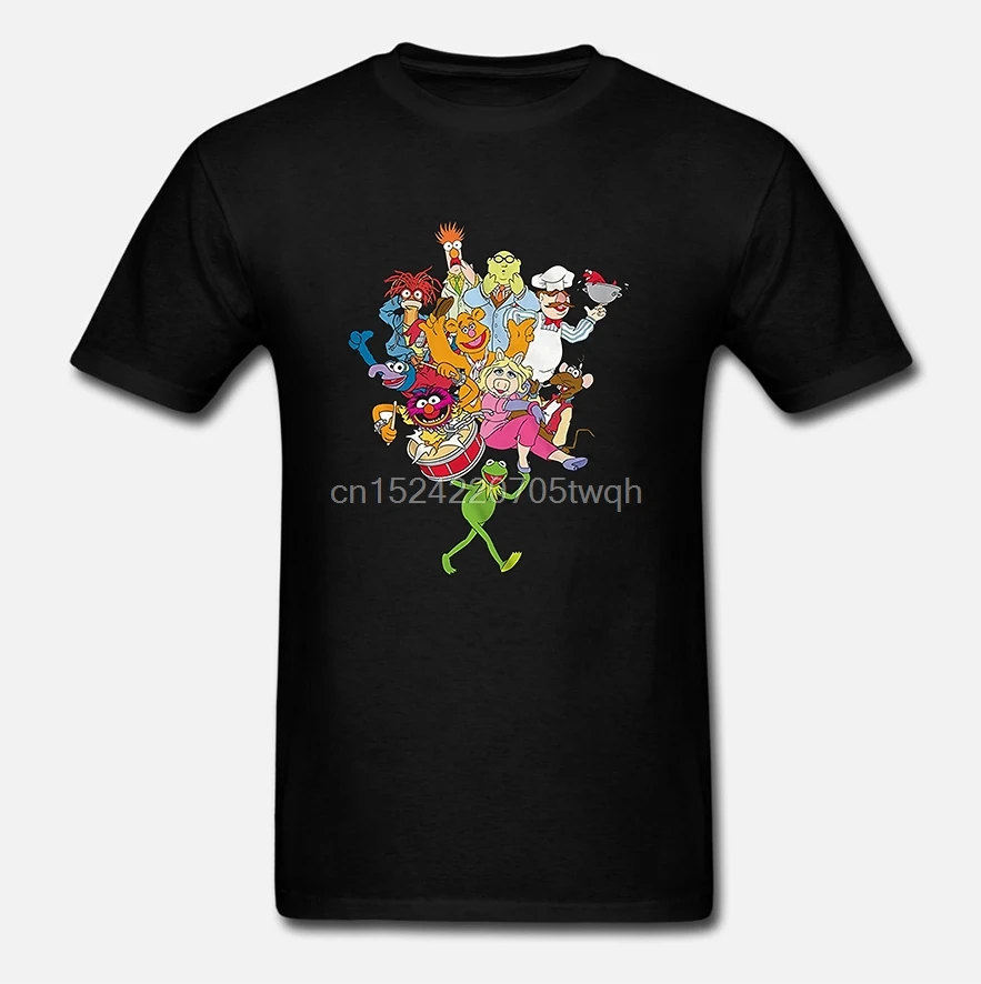 Футболка Muppets Kermit Miss Piggy Fozzie Gonzo Beaker Мужская футболка с графическим рисунком для