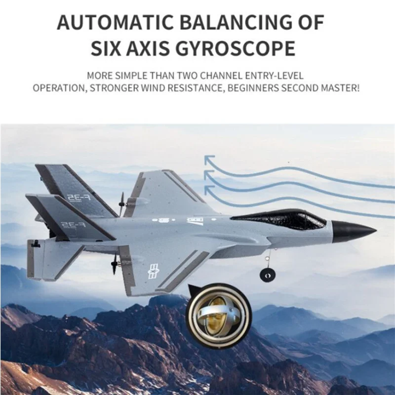 FX935 F35 Fighter RC Airplane 2.4G 4CH EPP Remote Control Plane Warbird Jet Electric Foam Flight Gider Model Toys For Boys enlarge