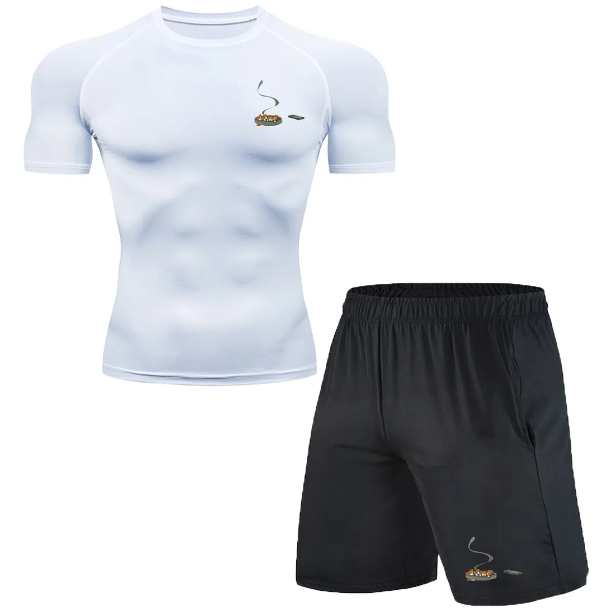 

Summer short-sleeved shirt men long-sleeved sports night running pants fitness long-sleeved quick dry breathable legging pants