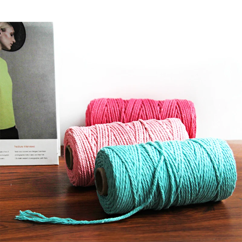 3 мм домашний Тканый гобелен перья макраме ручной работы одножильный цветной