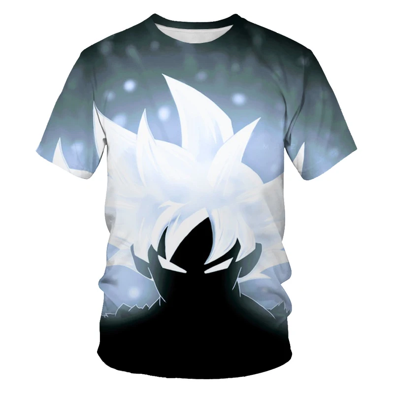 

2021 new top fashion Goku cartoon anime cool men's T-shirt male anime 3DT shirt boy street summer clothing