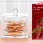 Акриловый Органайзер для украшений, прозрачный контейнер для хранения ватных палочек и косметики