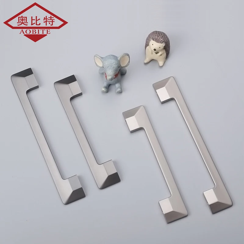 AOBT современные дверные ручки для кухонного шкафа серые и выдвижные ящики одно