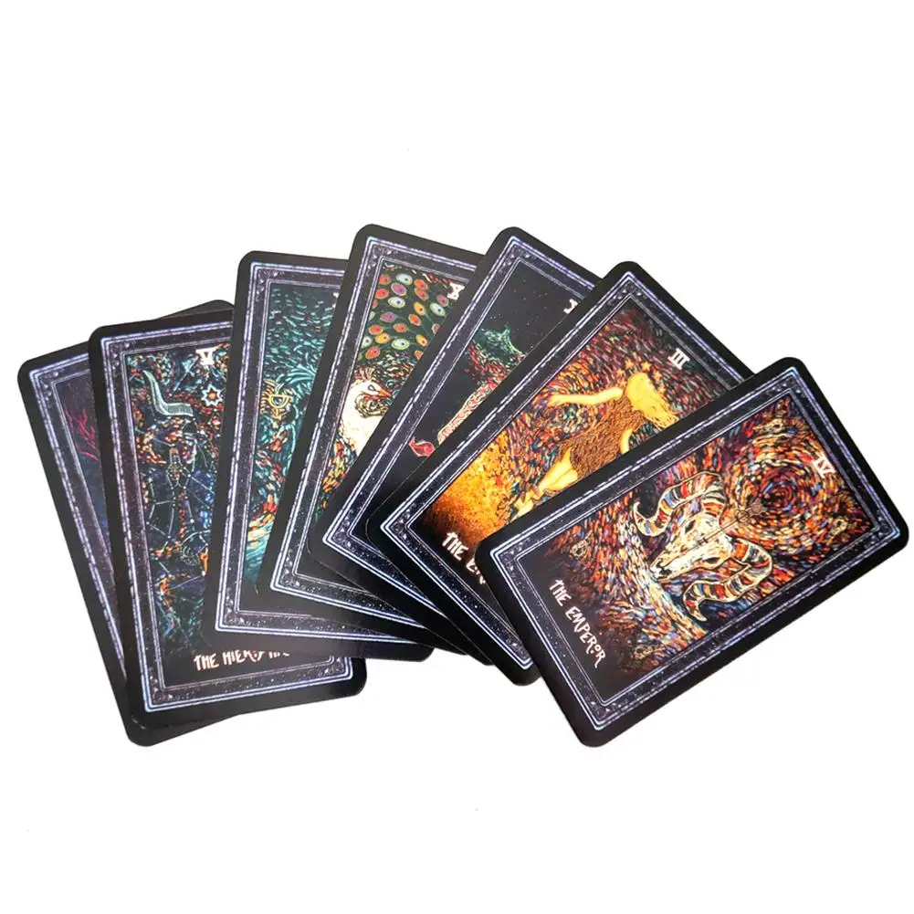 78+ 1 шт. английские DIYs серебряное покрытие Prismaing visioning Tarotes настольная игра tarotes карты deck divination