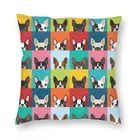 Наволочка для подушки с изображением Бостонского терьера в стиле поп-арт, 45x45, домашняя декоративная подушка с 3D-принтом в виде собаки для гостиной