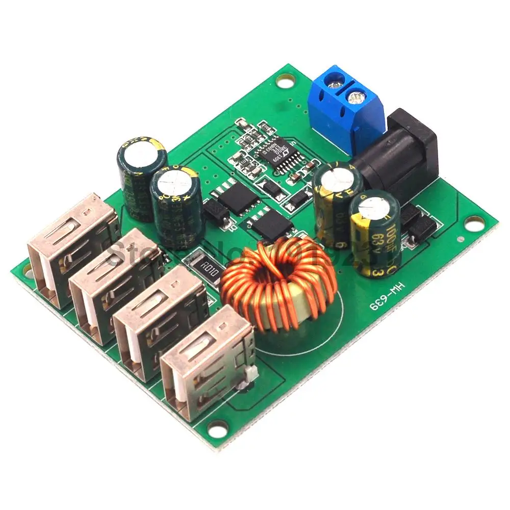 DC-DC понижающий модуль с широким напряжением 5 В/5 А высокомощный автомобильный